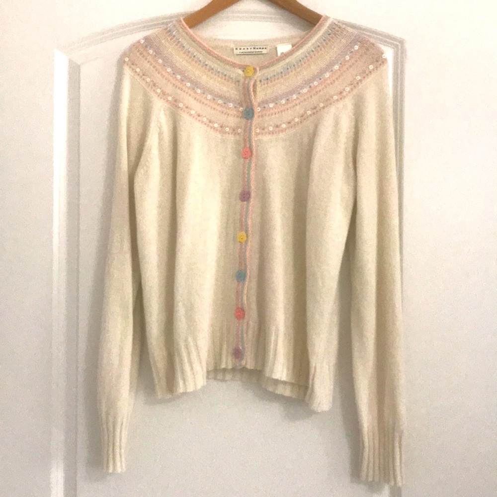 Crazyhorse a Liz Claiborne company flower sweater